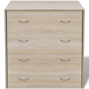 Bufet cu 4 sertare, 60 x 30,5 x 71 cm, culoare stejar - V242544V - Img 4
