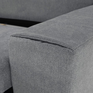 Canapea extensibilă, gri deschis, 255x105x98 cm - TP303455 - Img 11