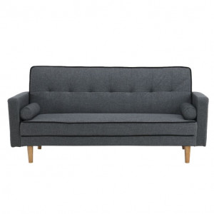 Canapea extensibilă, material gri, 186x75x89 cm - TP227595 - Img 10