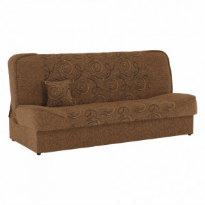 Canapea extensibilă, material textil auriu/model, 194x86x95 cm - TP150972 - Img 14