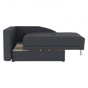 Canapea extensibilă, material textil gri-negru, stânga, 149x80x90 cm - TP238799 - Img 5