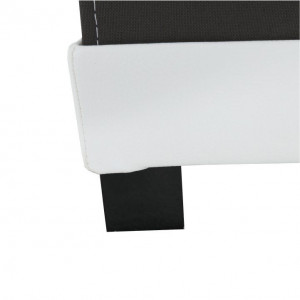 Canapea extensibilă, material textil negru/gri/perne gri cu model, 203x73/83x91 cm - TP96963 - Img 9