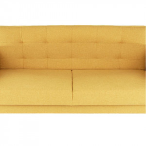 Canapea tapiţat 3 locuri, material textil muştar, 207x92x94 cm - TP209299 - Img 11