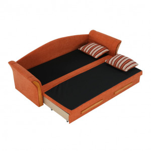 Canapea, textil portocaliu/arin, 78x215x75 cm - TP8018257 - Img 3