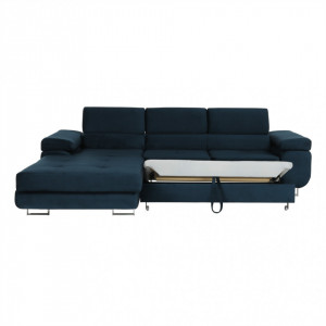 Colţar, albastru, model stânga, 280x205x70/90 cm - TP264686 - Img 10