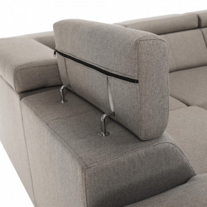 Colţar, gri maroniu Taupe, model dreapta, 330x79/97x183/196 cm - TP263487 - Img 7