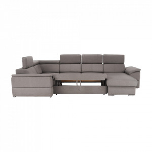 Colţar, gri maroniu Taupe, model dreapta, 330x79/97x183/196 cm - TP263487 - Img 12