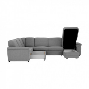 Colţar în formă de U, material gri, drept, 330x215/153x88 cm - TP190342 - Img 8