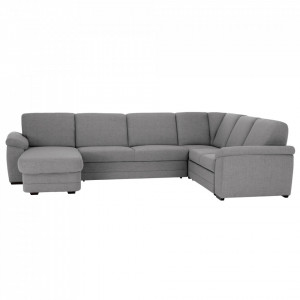 Colţar în formă de U, material textil gri, model stânga, 330x88x215/153 cm - TP198755 - Img 20