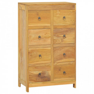 Comodă cu sertare, 55x30x90 cm, lemn masiv tec - V340740V - Img 2