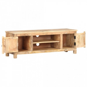 Comoda TV, 120 x 30 x 40 cm, lemn de mango nefinisat - V320238V - Img 2