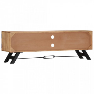 Comoda TV, 140 x 30 x 45 cm, lemn masiv de acacia - V247971V - Img 4