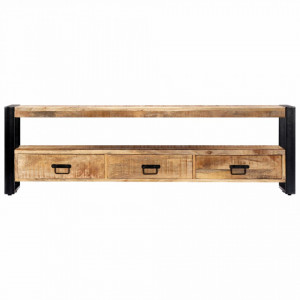 Comoda TV, 150x30x45 cm, lemn masiv de mango - V247906V - Img 2