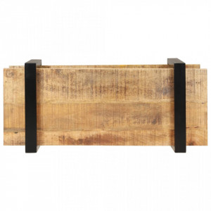 Comoda TV, 90 x 40 x 40 cm, lemn de mango nefinisat - V320493V - Img 4