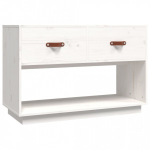 Comodă TV, alb, 90x40x60 cm, lemn masiv de pin - V821523V