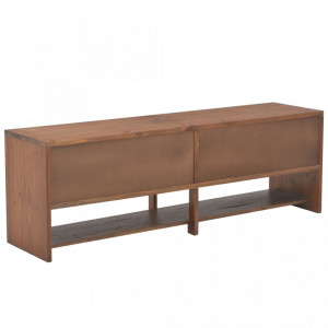 Comodă TV cu 4 sertare, 120x30x40 cm, lemn masiv de brad - V247621V - Img 3