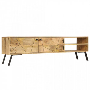 Comoda TV, lemn masiv de mango, 140 x 30 x 40 cm - V246154V - Img 4