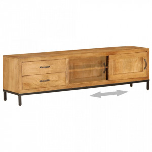 Comoda TV, lemn masiv de mango, 140 x 30 x 40 cm - V246786V - Img 3