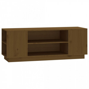 Comodă TV, maro miere, 110x35x40,5 cm, lemn masiv de pin - V814412V