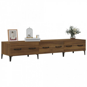 Comodă TV, stejar maro, 150x34,5x30 cm, lemn prelucrat - V817512V - Img 4