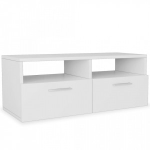 Comode TV 2 buc, lemn prelucrat, 95x35x36 cm, alb - V275110V - Img 3