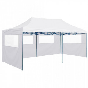 Cort de petrecere pliabil cu 4 pereți, alb, 3 x 6 m, oțel - V48868V - Img 3