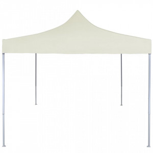 Cort de petrecere pliabil profesional, crem, 2 x 2 m, oțel - V48880V
