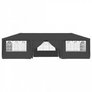 Cort petrecere profesional pereți laterali antracit 4x9m 90g/m² - V48539V - Img 3