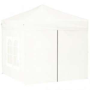 Cort pliabil pentru petrecere, cu pereți laterali, alb, 2x2 m - V93503V - Img 3