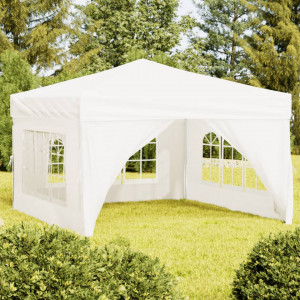 Cort pliabil pentru petrecere, pereți laterali, alb, 3x3 m - V93524V - Img 2
