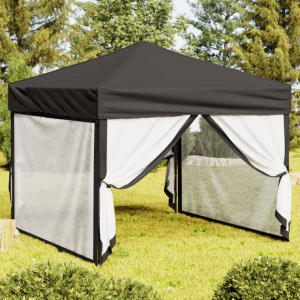 Cort pliabil pentru petrecere, pereți laterali, antracit, 3x3 m - V93530V - Img 2
