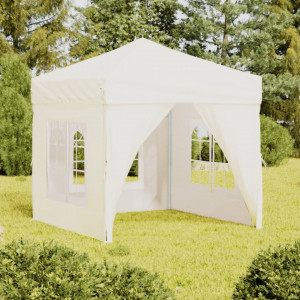 Cort pliabil pentru petrecere, pereți laterali, crem, 2x2 m - V93501V - Img 2