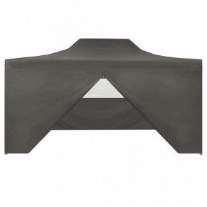 Cort pliabil pop up cu 4 pereți laterali, antracit, 3 x 4,5 m - V44970V
