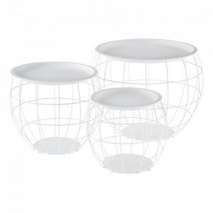 Cosuri metalice living, masuri diferite cu blat detasabil, gri - P67952573