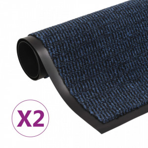 Covoare usa anti-praf 2 buc. albastru 120x180 cm dreptunghiular - V3051620V - Img 2