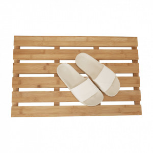 Covor antiderapant pentru baie, bambus natural lăcuit, 59x38x3 cm - TP272283 - Img 12
