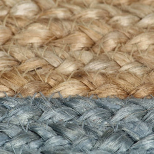 Covor manual cu margine maslinie, 150 cm, iuta - V133682V - Img 3
