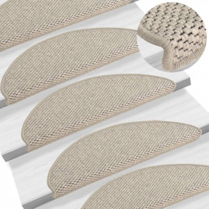 Covorașe scări autoadezive 15 buc. gri taupe 65x25 cm sisal - V326871V - Img 2