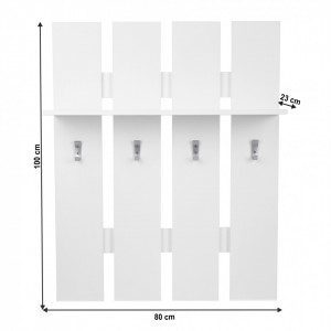 Cuier de perete, panel alb, 80x100x23 cm - TP147876 - Img 15