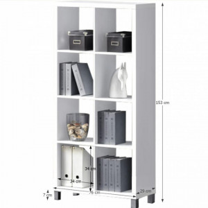 Dulap biblioraft, alb, 76x29x83 cm - TP69938 - Img 2