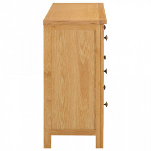 Dulap cu sertare, 105 x 33,5 x 73 cm, lemn masiv stejar - V289196V - Img 4