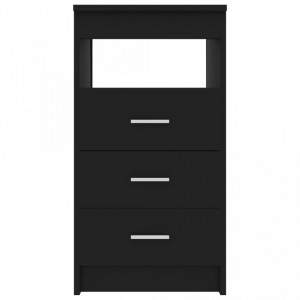 Dulap cu sertare, negru, 40x50x76 cm, lemn compozit - V801806V - Img 4