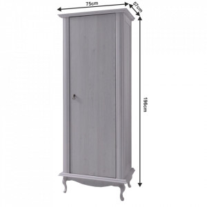 Dulap cu spaţiu pt. umeraşe, pin alb - TP264731 - Img 3