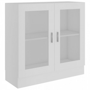 Dulap cu vitrina, alb, 82,5 x 30,5 x 80 cm, PAL - V802741V - Img 2