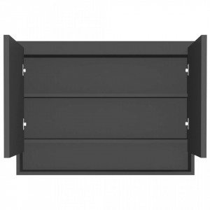 Dulap de baie cu oglindă, antracit, 80x15x60 cm, MDF - V331536V - Img 3