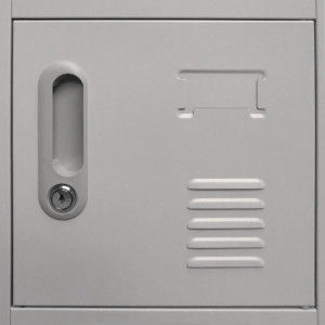 Dulap de vestiar cu 18 compartimente, metal, 90x40x180 cm - V245966V - Img 2