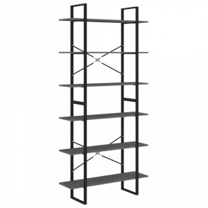 Dulap înalt, gri, 100x30x210 cm, lemn masiv de pin - V806564V - Img 1