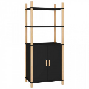 Dulap înalt, negru, 60x40x141 cm, lemn prelucrat - V345694V