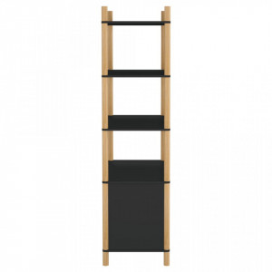 Dulap înalt, negru, 80x40x153 cm, lemn prelucrat - V345703V - Img 4