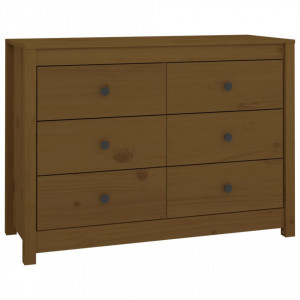 Dulap lateral, maro miere, 100x40x72 cm, lemn masiv de pin - V821767V